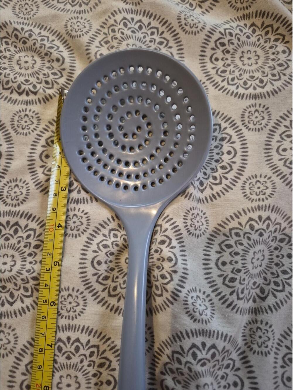 Hutzler 12-Inch Melamine Vintage Blue Skimmer Strainer Spoon - Picture 5 of 5